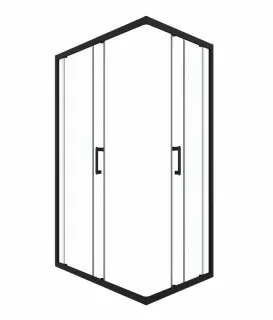 Душевой уголок Triton Фикс Щ0000067442 120x80 см профиль чёрный стекло прозрачное